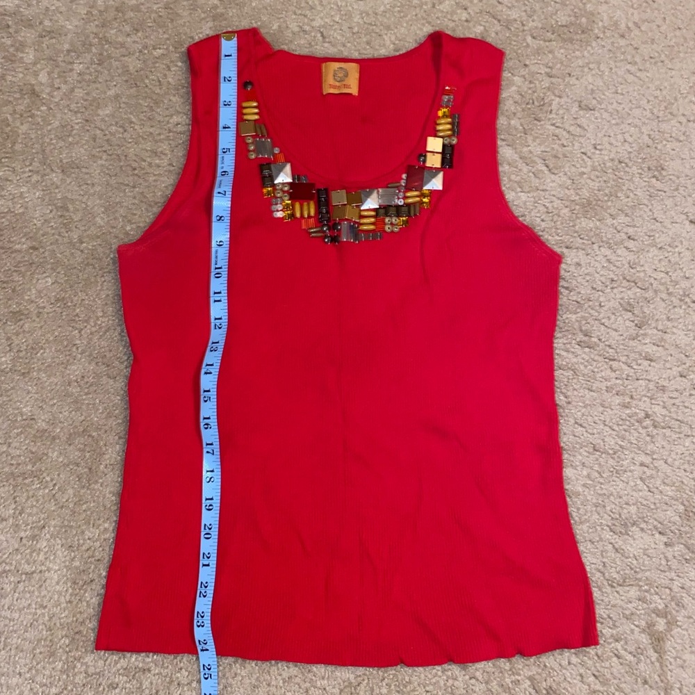 ❤️Ruby Rd. Beautiful Neck Accent Ribbed Top❤️ - Picture 10 of 10